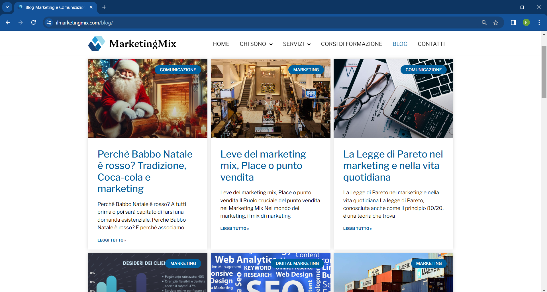 Il marketing mix 4 P 1 anno del blog